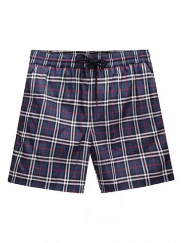 Check drawstring swim pants short men s shorts - BURBERRY - BALAAN 1