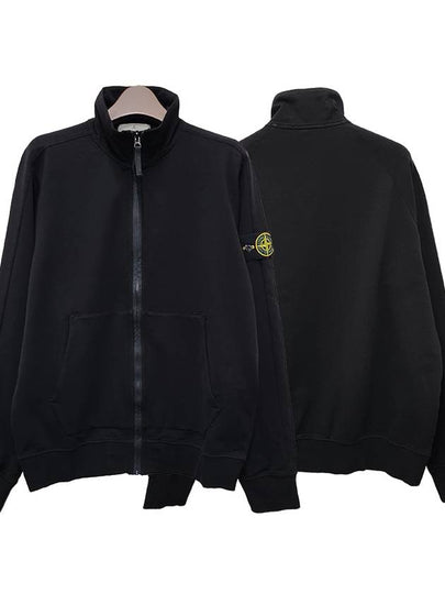 Compass Badge Regular Fit Cotton Track Jacket Black - STONE ISLAND - BALAAN 2