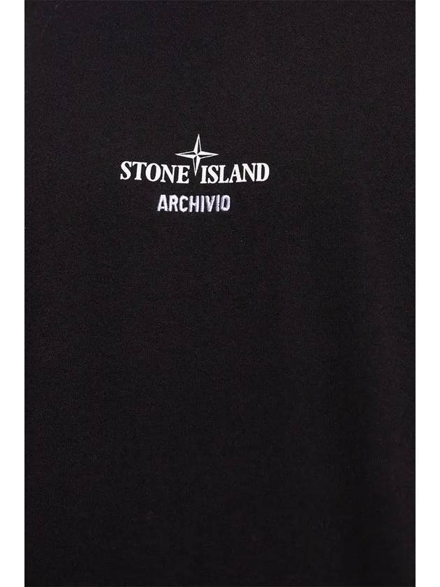 Archivio PVC Print Short Sleeve T-Shirt Black - STONE ISLAND - BALAAN 3