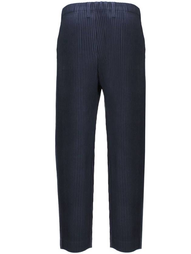 Basic Pleats Straight Pants Navy - ISSEY MIYAKE - BALAAN 3