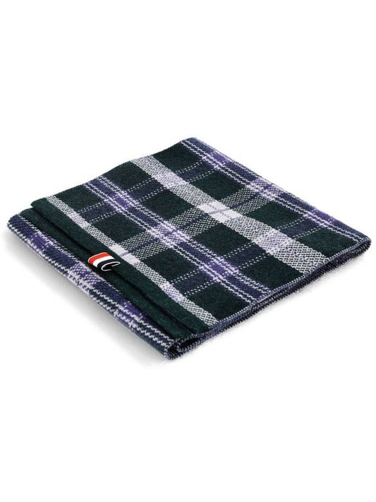 Tartan wool cashmere muffler UKS008A 310 - THOM BROWNE - BALAAN 2