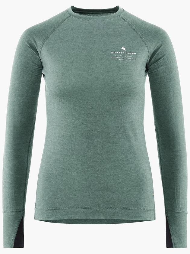 Fafne Crew Neck Long Sleeve T-Shirt Faded Green - KLATTERMUSEN - BALAAN 2