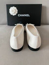 Ballerina Flat Shoes White Black G02819 - CHANEL - BALAAN 5