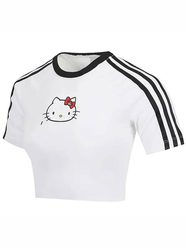 Hello Kitty 3 Stripes Crop Baby Short Sleveeless White - ADIDAS - BALAAN 1