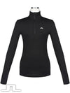 Lauryn Half Zip Mid Layer Long Sleeve T-Shirt Black - J.LINDEBERG - BALAAN 3