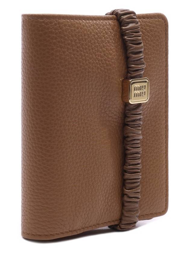 Leather Half Wallet Caramello - MIU MIU - BALAAN 4