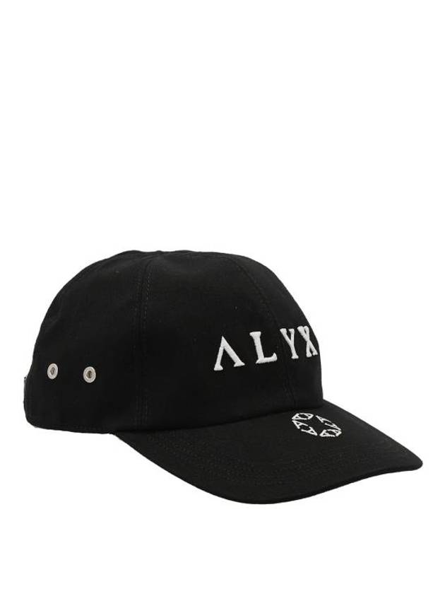 Embroidered Logo Cotton Ball Cap Black - 1017 ALYX 9SM - BALAAN 3