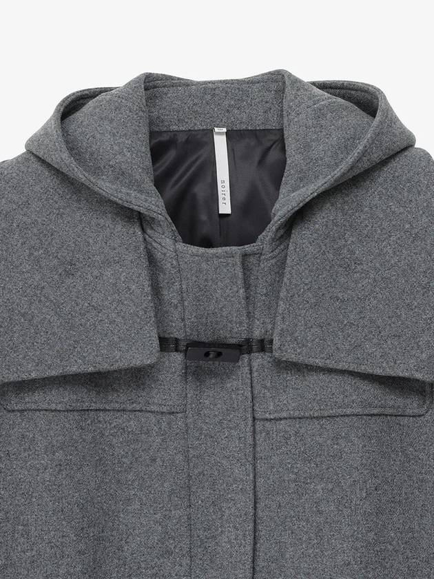 Neuer Overfit Hooded Duffel Coat Double Coat Gray - NOIRER - BALAAN 7