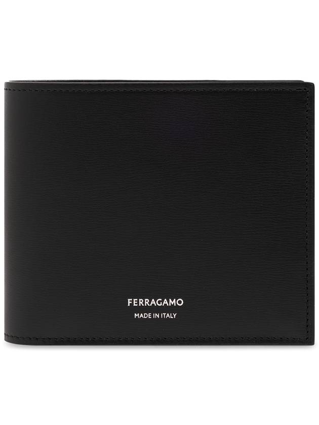 FERRAGAMO Leather Wallet With Logo, Women's, Black - SALVATORE FERRAGAMO - BALAAN 1