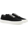 24SS Men s Canvas Lace Up Sneakers Black CU04706WW9000 BK - MAISON KITSUNE - BALAAN 3