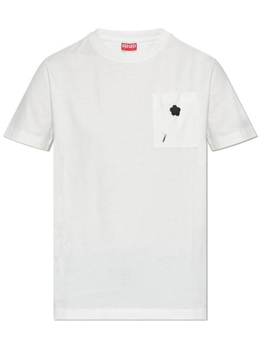 Kenzo T-shirt With Pocket, Women's, White - KENZO - BALAAN 1