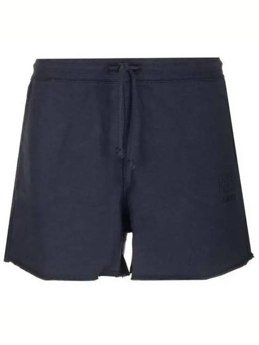 Organic Cotton Drawstring Shorts Black - GANNI - BALAAN 2