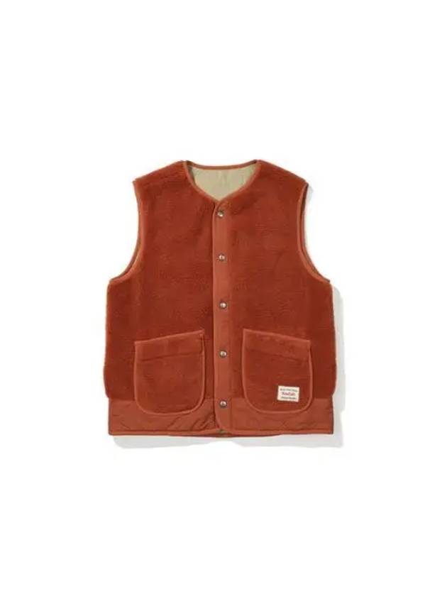 KODAK Apparel Brownie Reversible Fleece Vest ORANGE - KODO - BALAAN 1