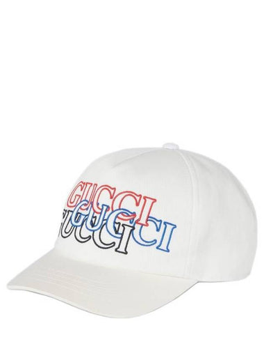 Embroidery Base Ball Cap White - GUCCI - BALAAN 1