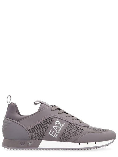 Ea7 Emporio Armani Mesh And Vegan Leather Low-Top Sneakers - EMPORIO ARMANI - BALAAN 1