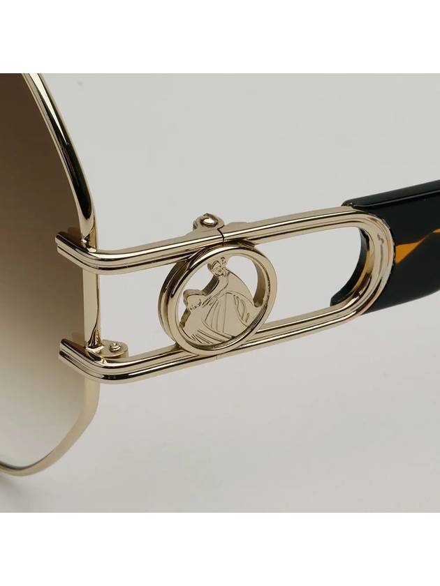 Sunglasses LNV126SLB 710 round fashion metal frame gold logo decoration - LANVIN - BALAAN 5