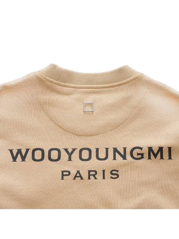 Men's back logo printing crewneck sweatshirt sweatshirt beige W231TS27722E - WOOYOUNGMI - BALAAN 5