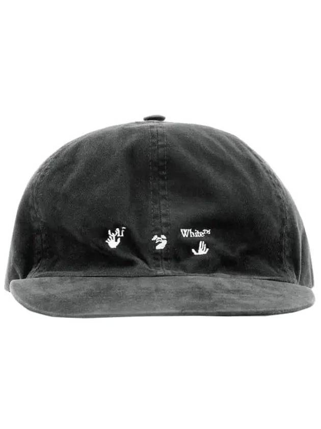 embroidery logo ball cap black - OFF WHITE - BALAAN.