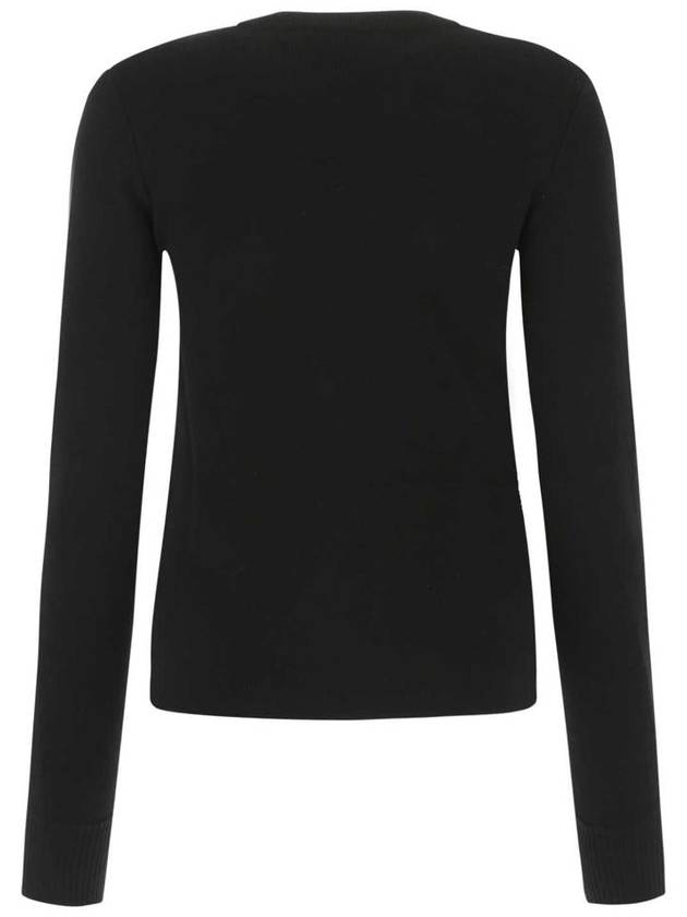 V-neck knit top black - ALEXANDER MCQUEEN - BALAAN 3