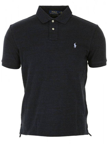 Embroidered Pony Logo White Polo Shirt Black - POLO RALPH LAUREN - BALAAN 1