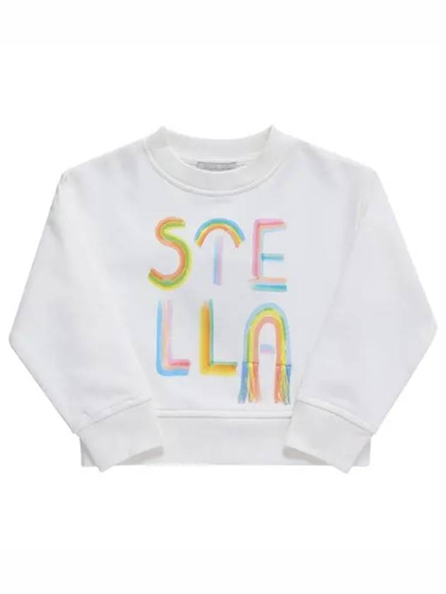 Stella McCartney TT4A40 Z0447 101 Rainbow Logo Print Junior Sweatshirt - STELLA MCCARTNEY - BALAAN 2