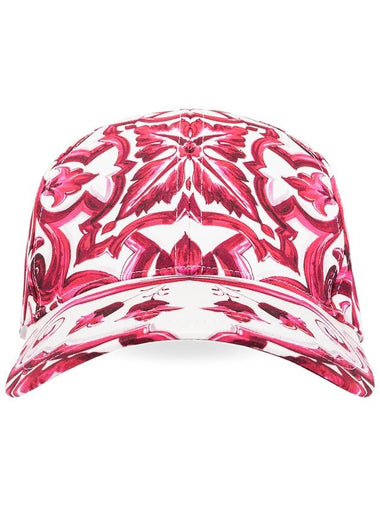 Dolce & Gabbana Printed Baseball Cap, Women's, Pink - DOLCE&GABBANA - BALAAN 1