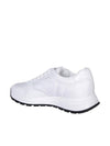 Prax 01 Re-Nylon Brushed Leather Low-Top Sneakers White - PRADA - BALAAN 4