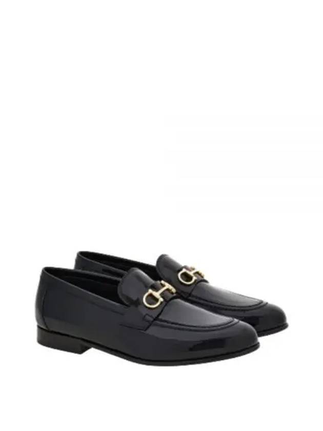 Gancini Ornament Calfskin Loafers Black - SALVATORE FERRAGAMO - BALAAN 2