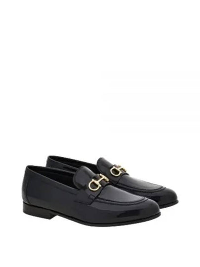 Gancini Ornament Calfskin Loafers Black - SALVATORE FERRAGAMO - BALAAN 2