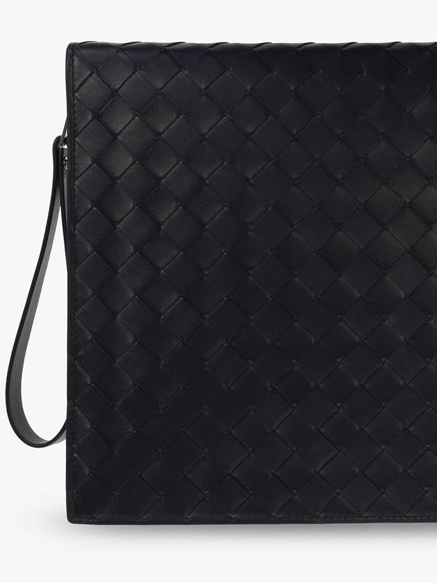 Bottega Veneta ‘Classic Intrecciato Medium’ Document Case, Men's, Navy Blue - BOTTEGA VENETA - BALAAN 6