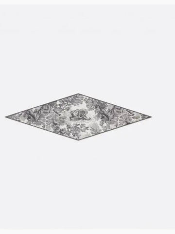 Toile De Jouy Sauvage Silk Twill Scarf Grey - DIOR - BALAAN 1