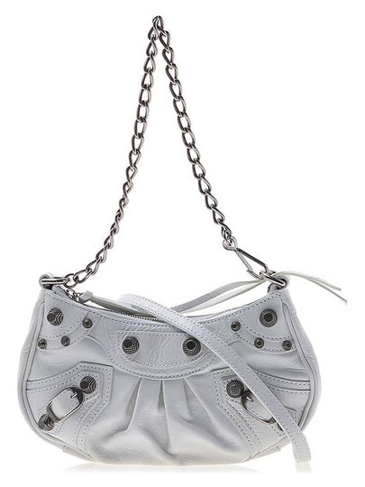 Le Cagole Chain Mini Shoulder Bag White - BALENCIAGA - BALAAN 2