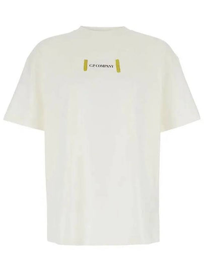 Logo Crew Neck Short Sleeve T-Shirt White - CP COMPANY - BALAAN 2