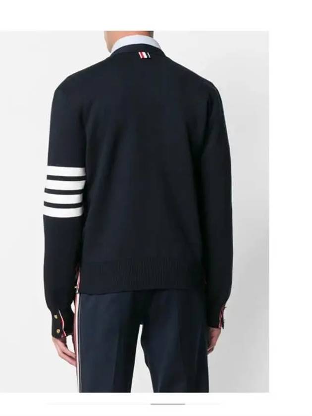 Milano Stitch 4 Bar Cardigan Navy - THOM BROWNE - BALAAN 5