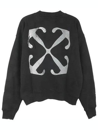 Lunar Arrow Print Cotton Jersey Sweatshirt Black - OFF WHITE - BALAAN 2