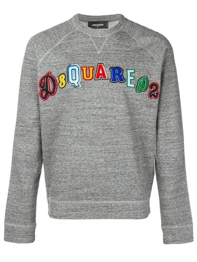 Embroidered Logo Patch Sweatshirt Grey - DSQUARED2 - BALAAN 2