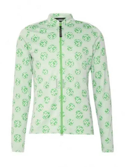 Patric Sphere Dot Jacquard Mid Layer Zip-Up Jacket Green White - J.LINDEBERG - BALAAN 2