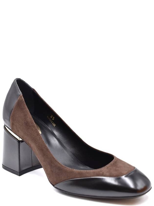 Women's Decollete Pumps Heel Brown - TOD'S - BALAAN 3