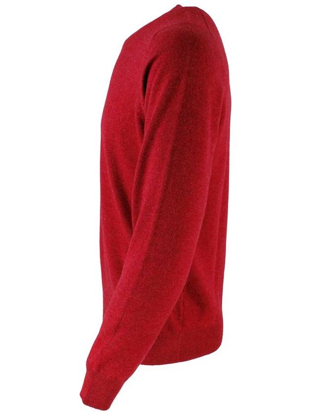 Cashmere Crew Neck Knit Top Red - BRUNELLO CUCINELLI - BALAAN 3