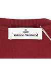 Logo Patch Cardigan Red - VIVIENNE WESTWOOD - BALAAN 10