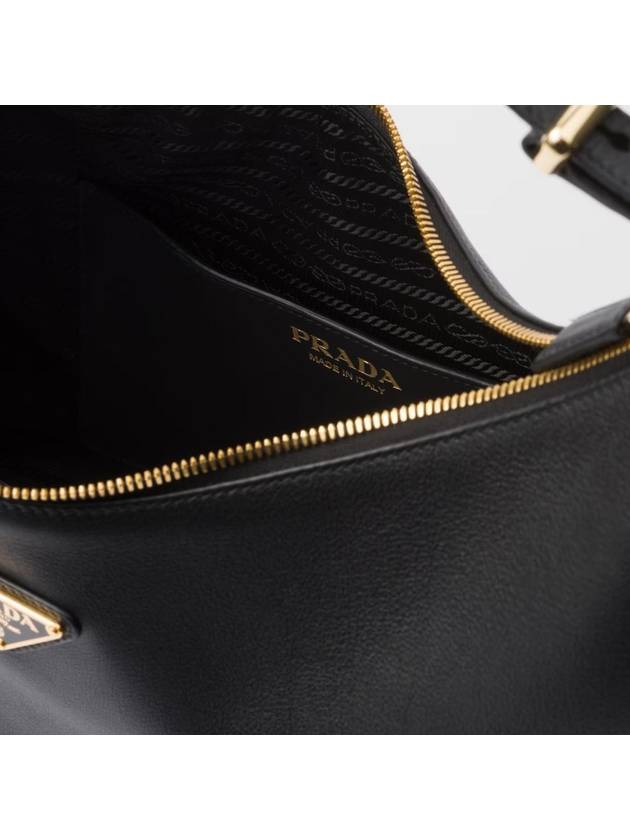 ACR Large Leather Shoulder Bag Black - PRADA - BALAAN 7