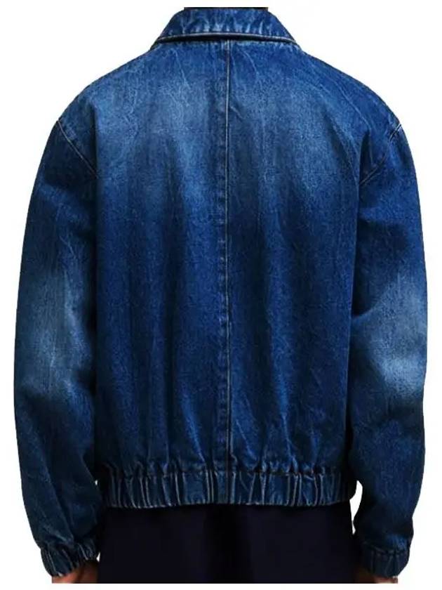 Men's Small Logo Denim Jacket Used Blue - AMI - BALAAN 3