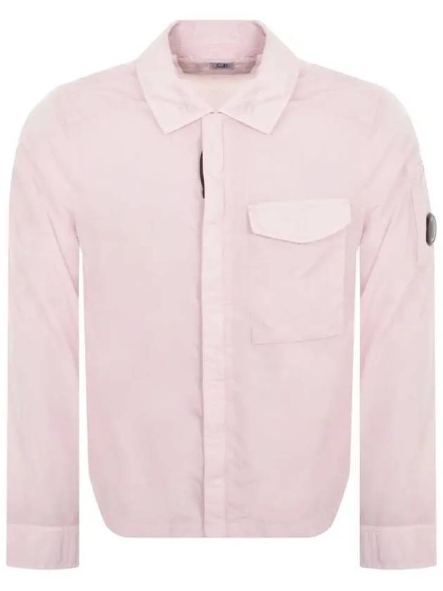 Chrome-R Pocket Over Long Sleeve Shirt Pink - CP COMPANY - BALAAN 3