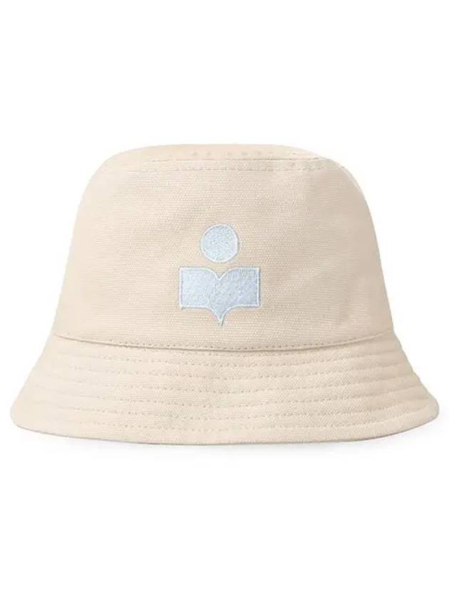 Haley Embroidered Logo Bucket Hat Ivory - ISABEL MARANT - BALAAN 3