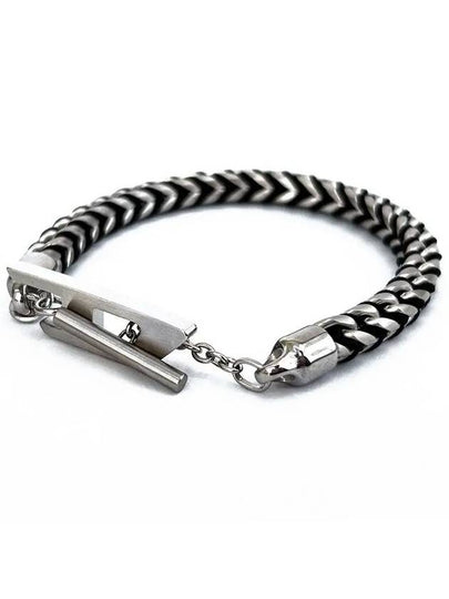 Stainless Steel Woven Chain Bracelet Silver - DIESEL - BALAAN 2