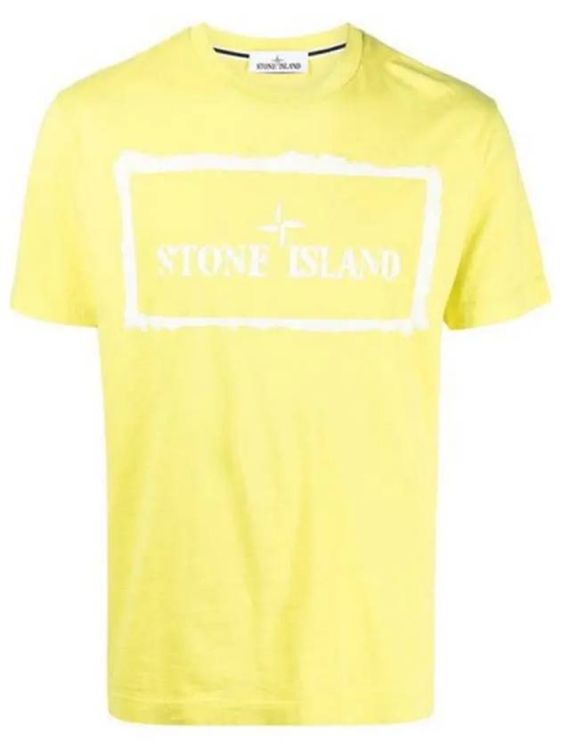 Stencil One Logo Short Sleeve T-Shirt Lime - STONE ISLAND - BALAAN 2