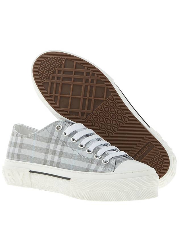 Logo Detail Cotton Low Top Sneakers Grey - BURBERRY - BALAAN 4