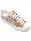 Vintage Check Mesh Leather Suede Low Top Sneakers Beige - BURBERRY - BALAAN 4