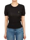 ORB Logo Short Sleeve Knit Top Black - VIVIENNE WESTWOOD - BALAAN 4