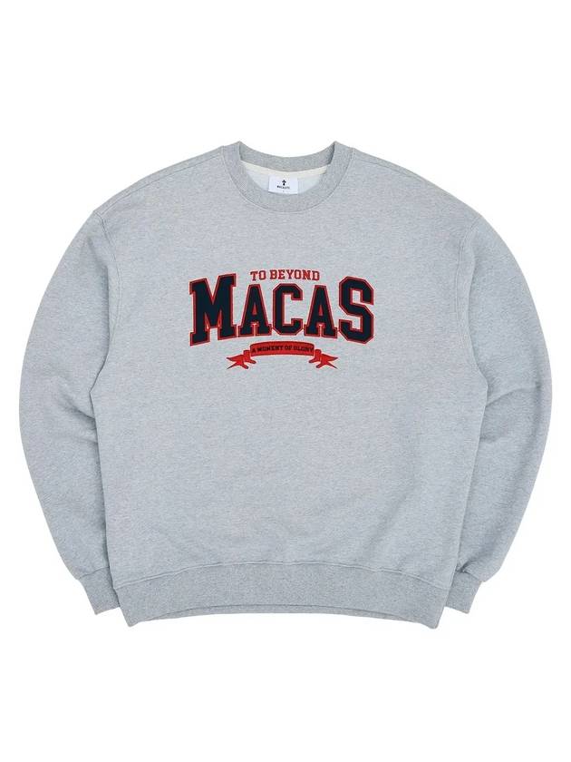 Logo Sweatshirt Melange Grey - MACASITE - BALAAN 2